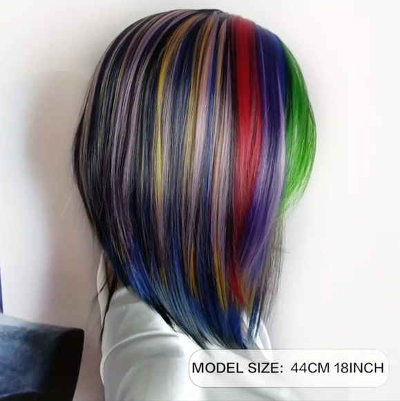 Vibrant rainbow wig - Picture 2 of 3